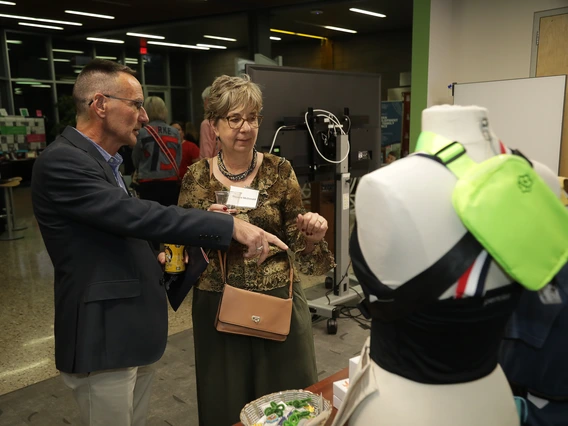 Norton alumni check out products at the Lundgren Consumer Science Lab