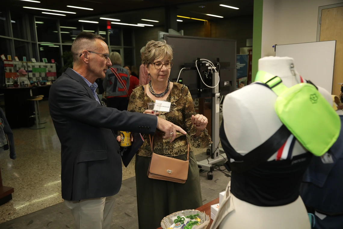 Norton alumni check out products at the Lundgren Consumer Science Lab