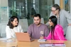 Picture of students in front of computer