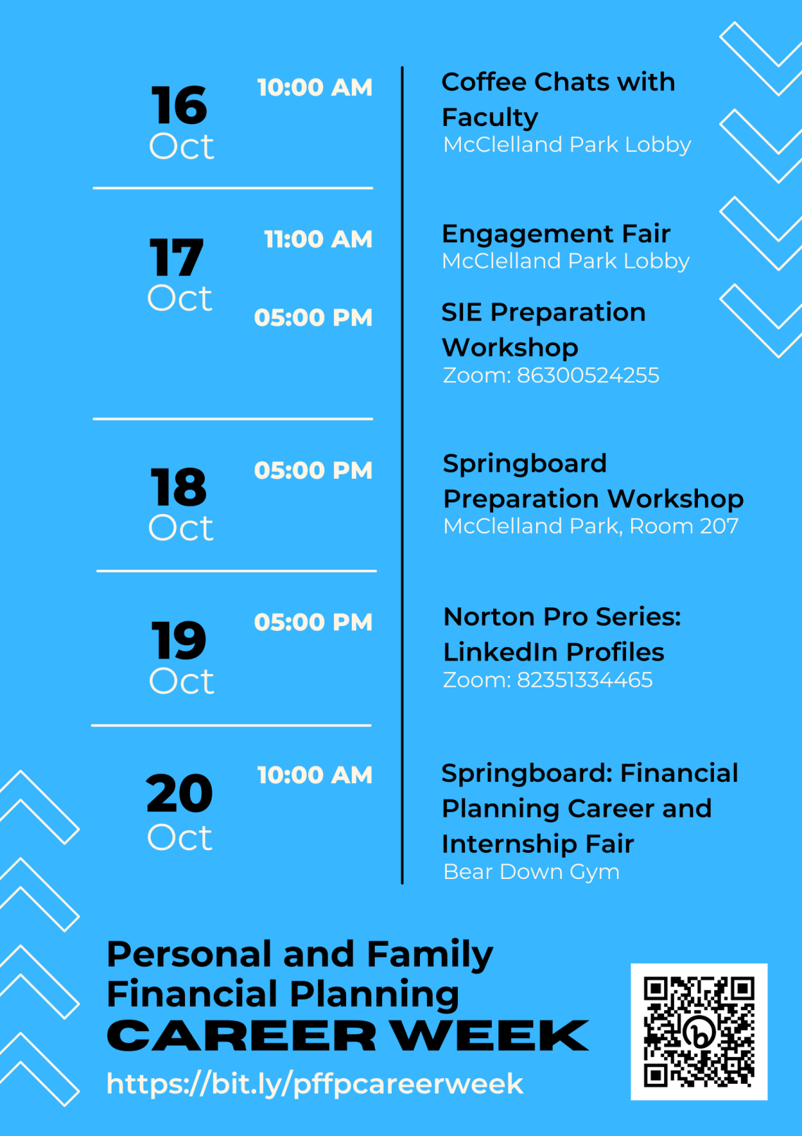 PFFP Career Week Schedule of Events